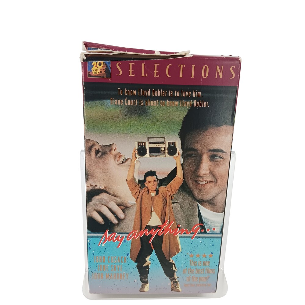Vintage Say Anything VHS John Cusack Romantic Comedy 20th Century Fox Movie